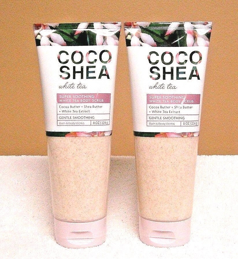 Bath & Body Works Coco Shea White Tea Body Scrub x 2