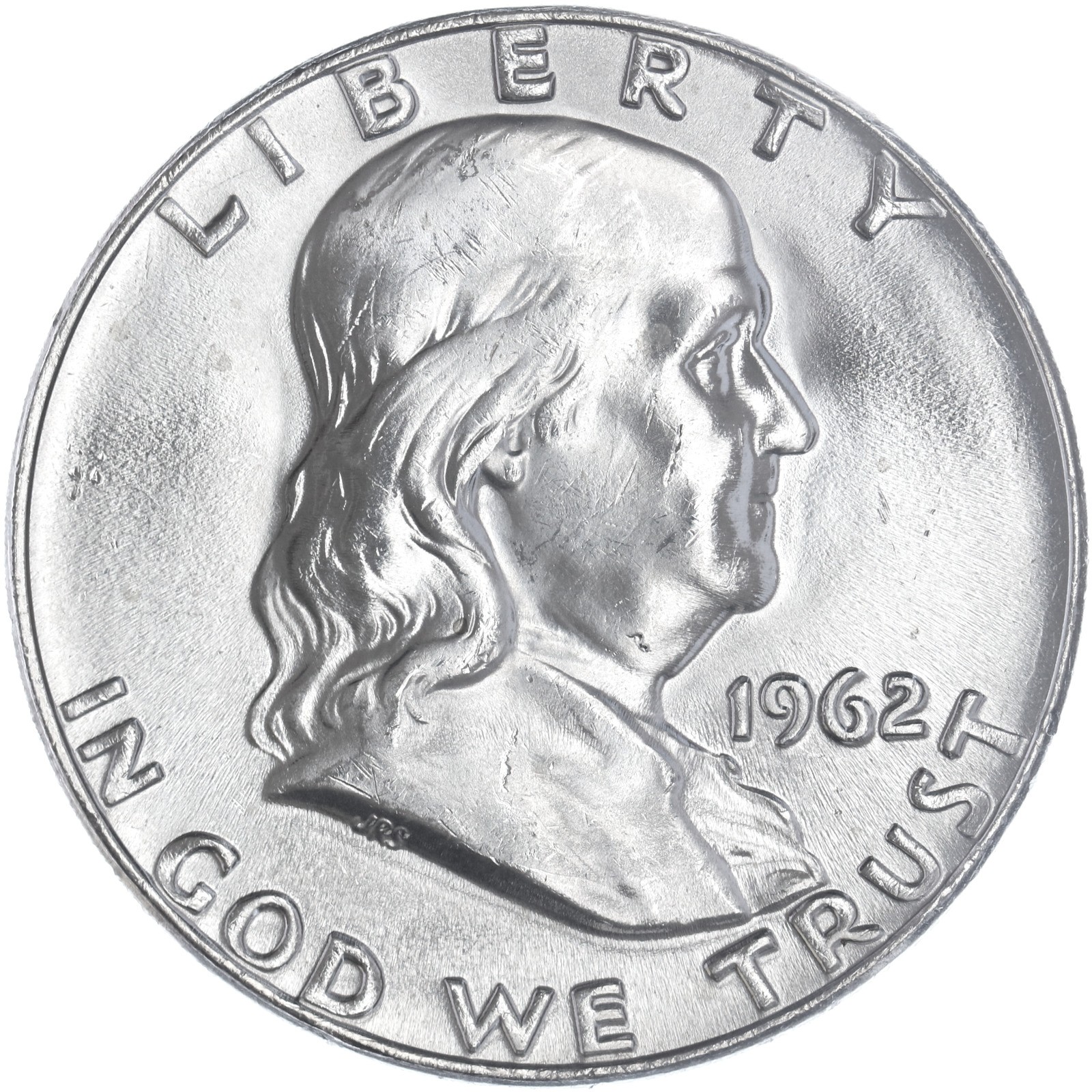 1962 D Franklin Half Dollar 90% Silver BU See Pics O452