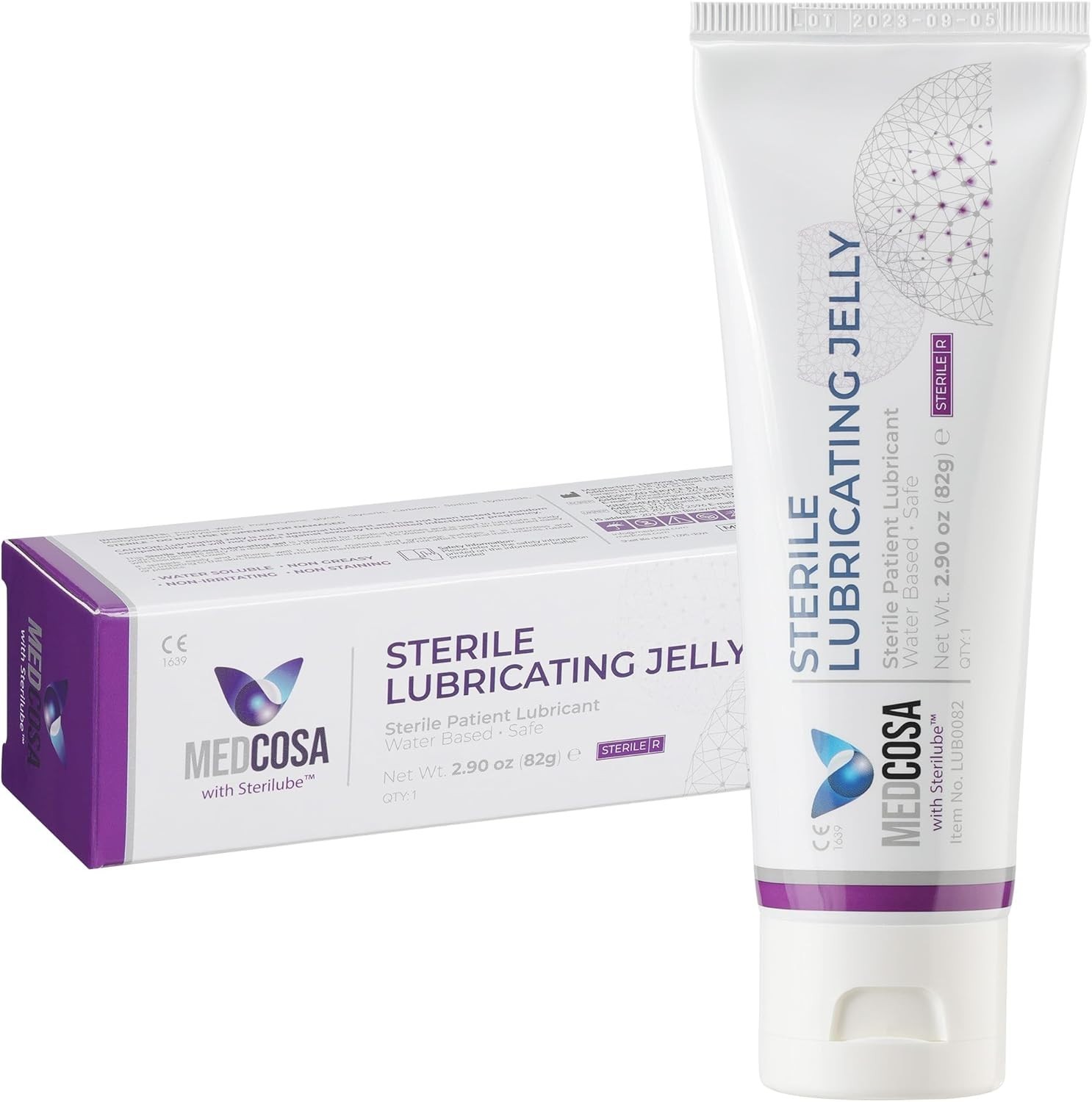 Versatile, Sterile Water-Based Lubricant for Catheters & Body Piercing - 2.9oz