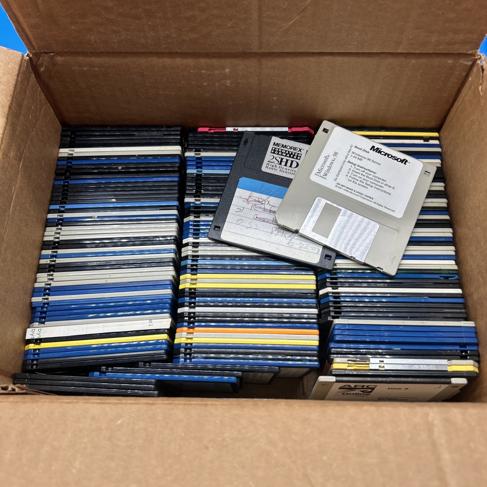 Vintage Huge Lot Of Floppy Disk Used Untested Sold As Is