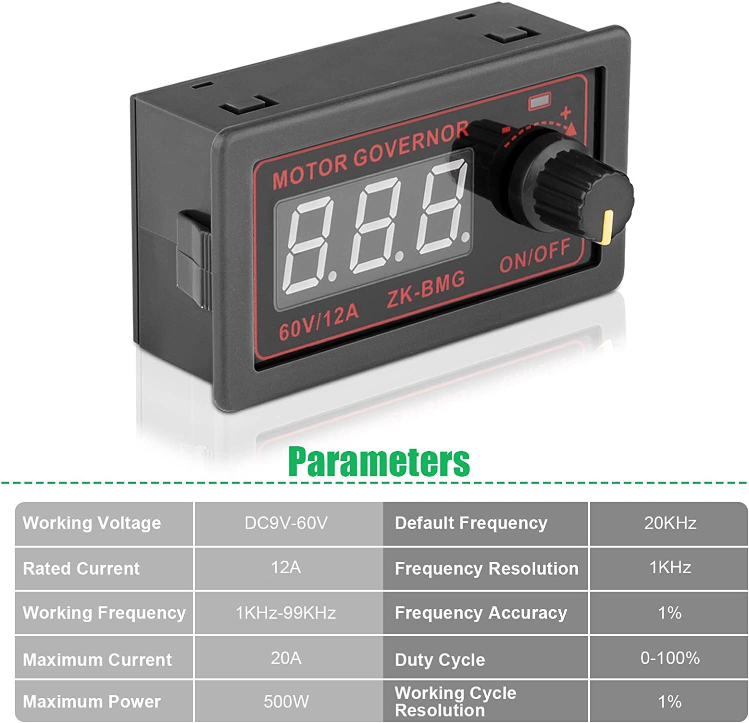 Motor Speed Controller Adjustable Speed Regulator Switch PWM DC 12V 24V 60V 500W