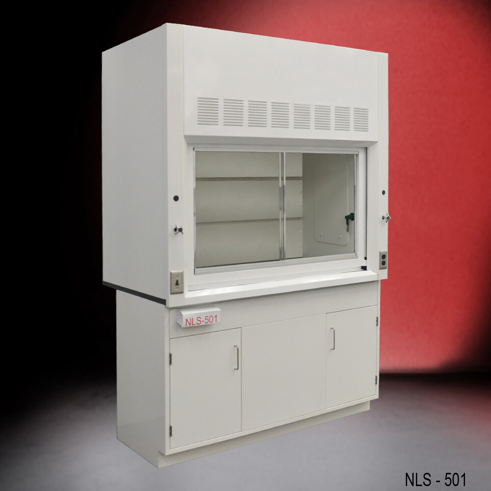 Laboratory 5 ft Fume Hood w/ General Storage / Fisher American E1-934
