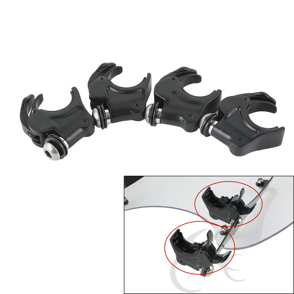 39mm Windshield Clamps Fit For Harley Dyna Super wide Glide Sportster XL1200 883