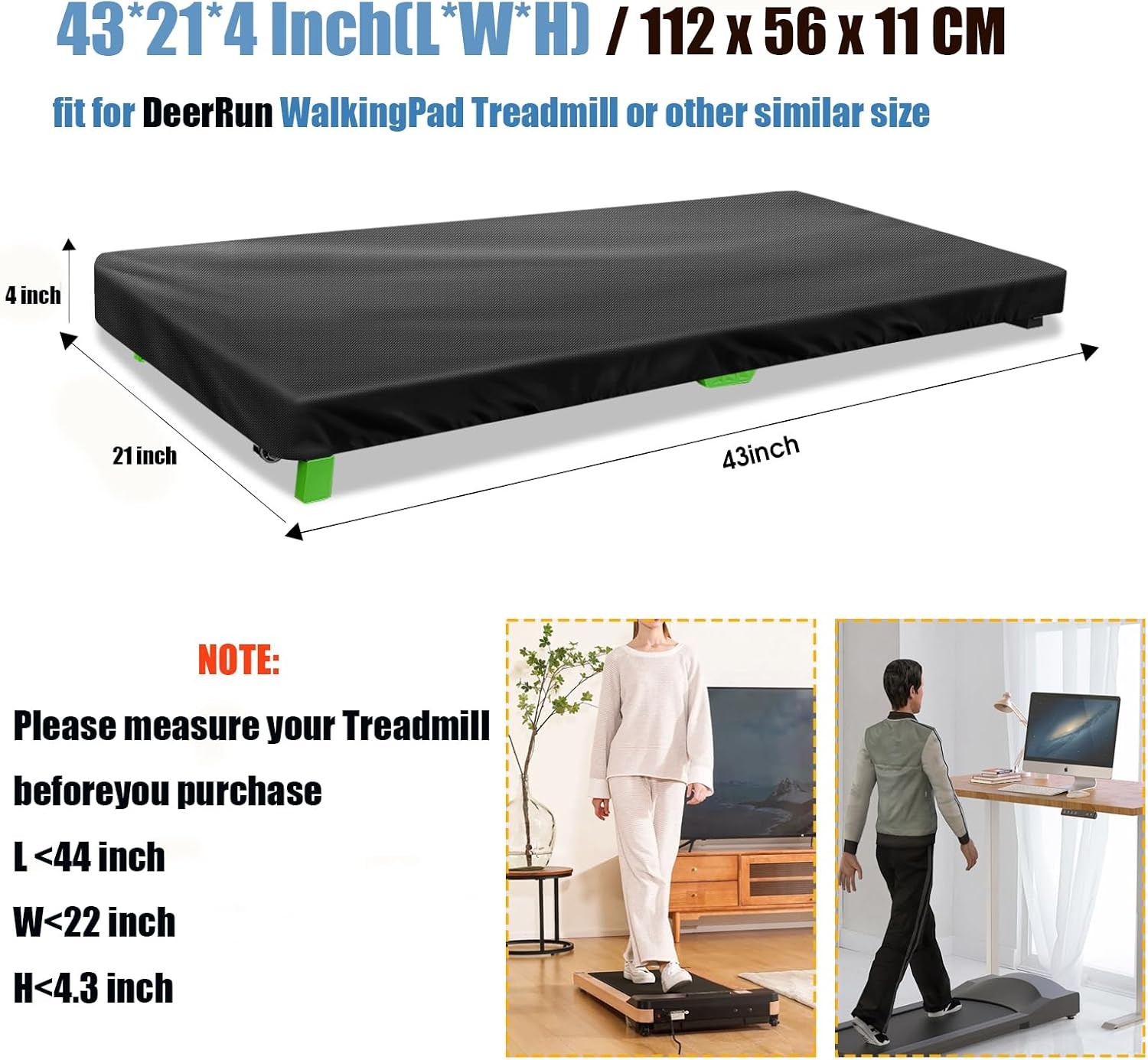 Waterproof Dust-Proof Cover for Under Desk Treadmill & Walking Pad