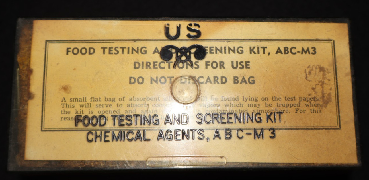 Cold War US Army Chemical Corps Food Testing & Screening Kit ABC-M3, Unused Cond
