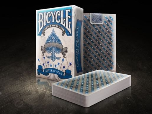 AMERICANA BICYCLE BLUE ONE DECK OF PLAYING CARDS POKER SIZE 1 PC