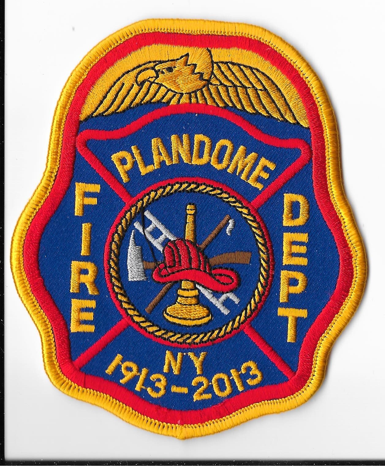 Plandome Fire Department, New York Anniversary 1913-2013 Patch V1