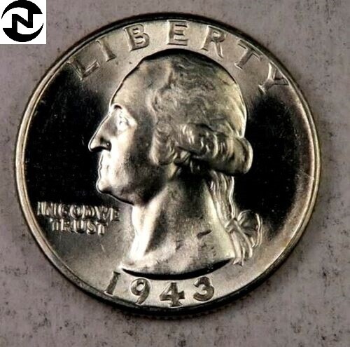 1943-D Washington Quarter ~ Gem BU ~ 90% Silver ~ 1 Coin