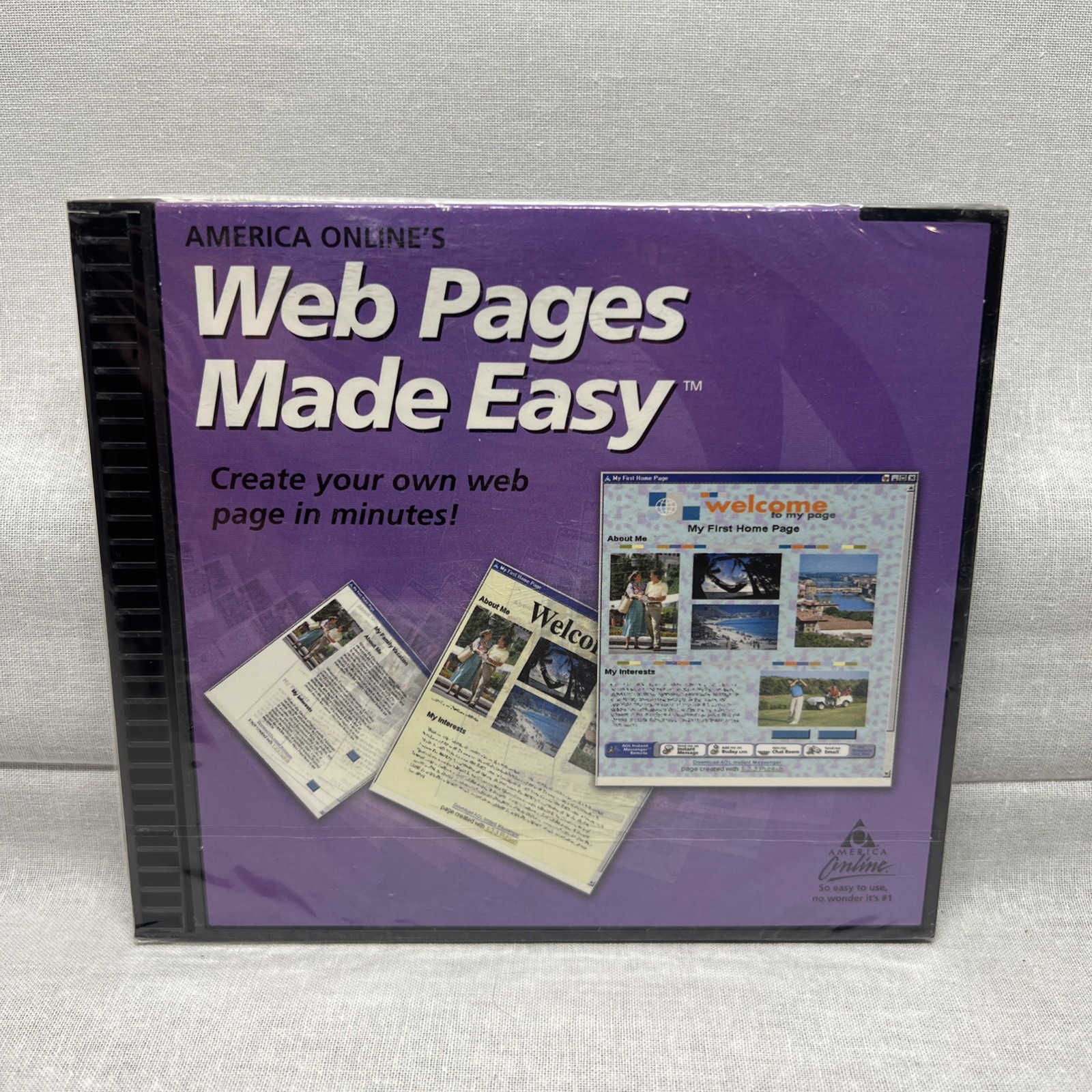 America OnLine's Web Pages Made Easy CD New Factory Sealed