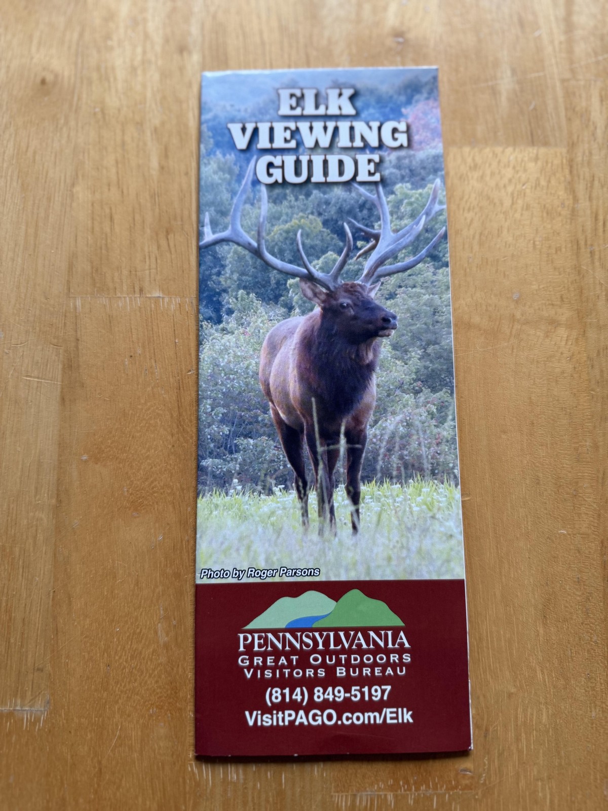 Pennsylvania Elk Viewing Guide Travel Map Great Outdoors Folded Brochure USA