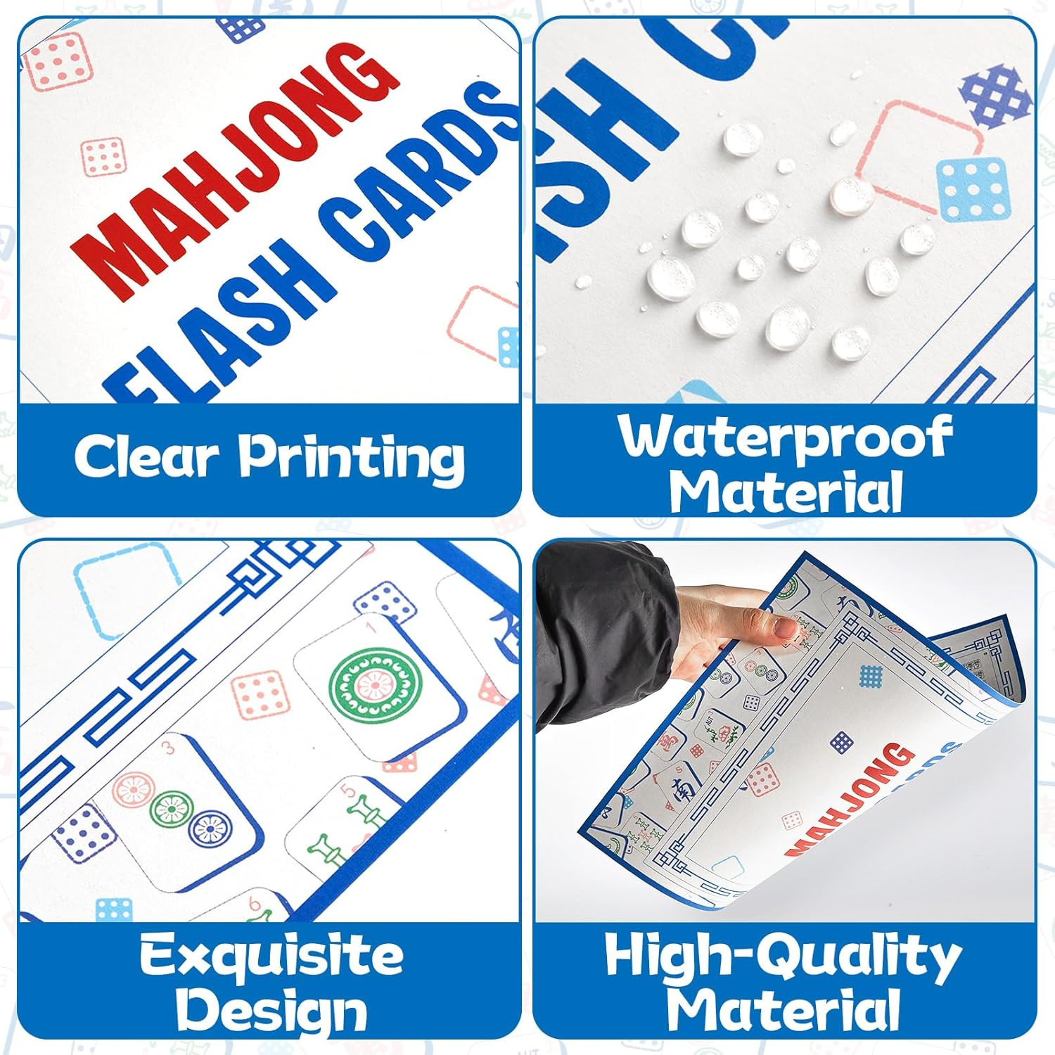71 Pcs Mahjong Rules Quick Guide 11"x8.5" Edition American Mahjong Cheat Shee...