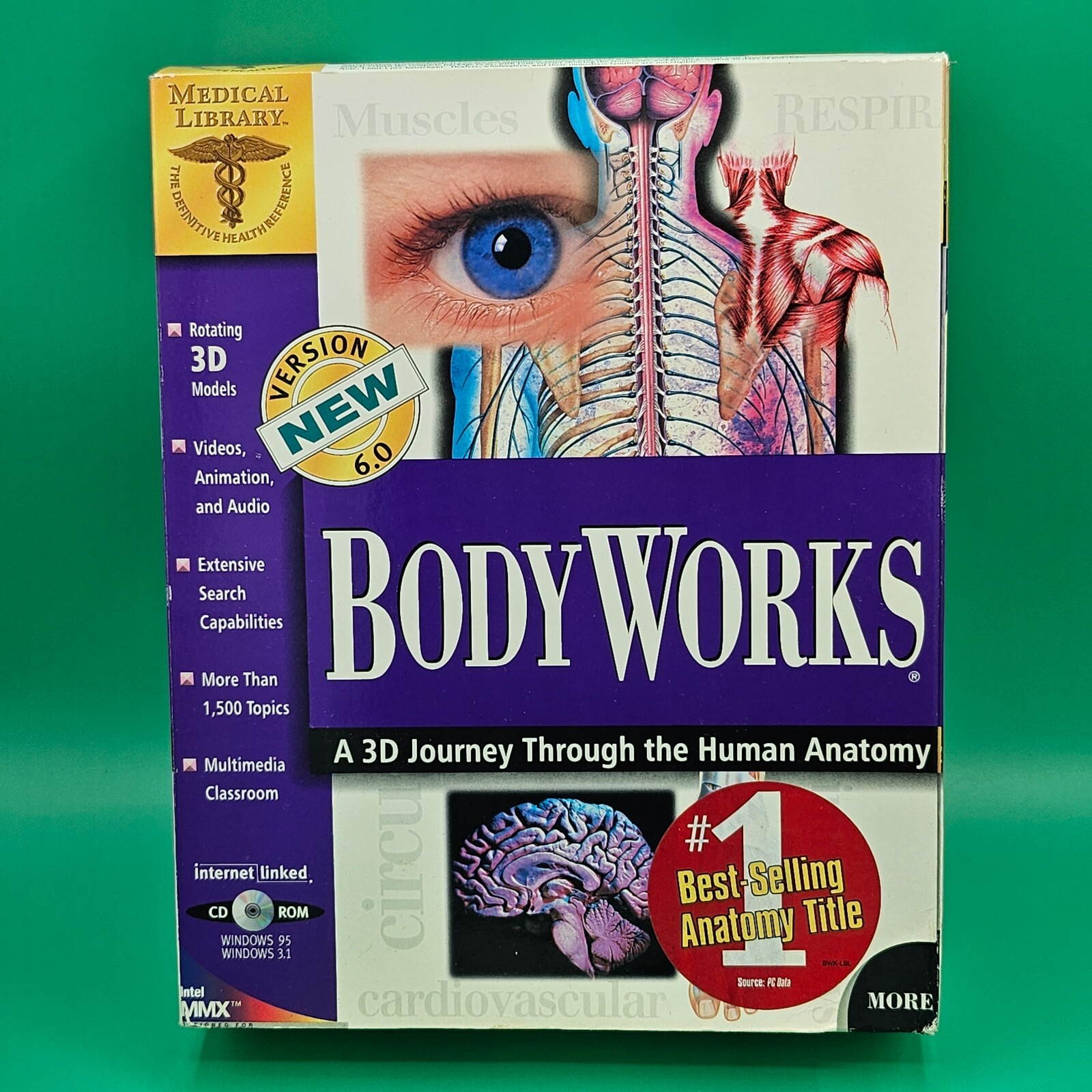 BodyWorks 6.0 Version CD PC Software 3D Journey Human Anatomy BIG BOX Complete