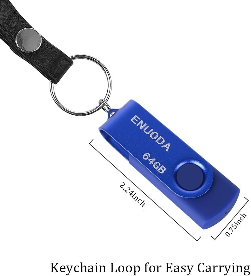Compact 64GB USB 2.0 Memory Stick with LED Indicator - Perfect for File Backup