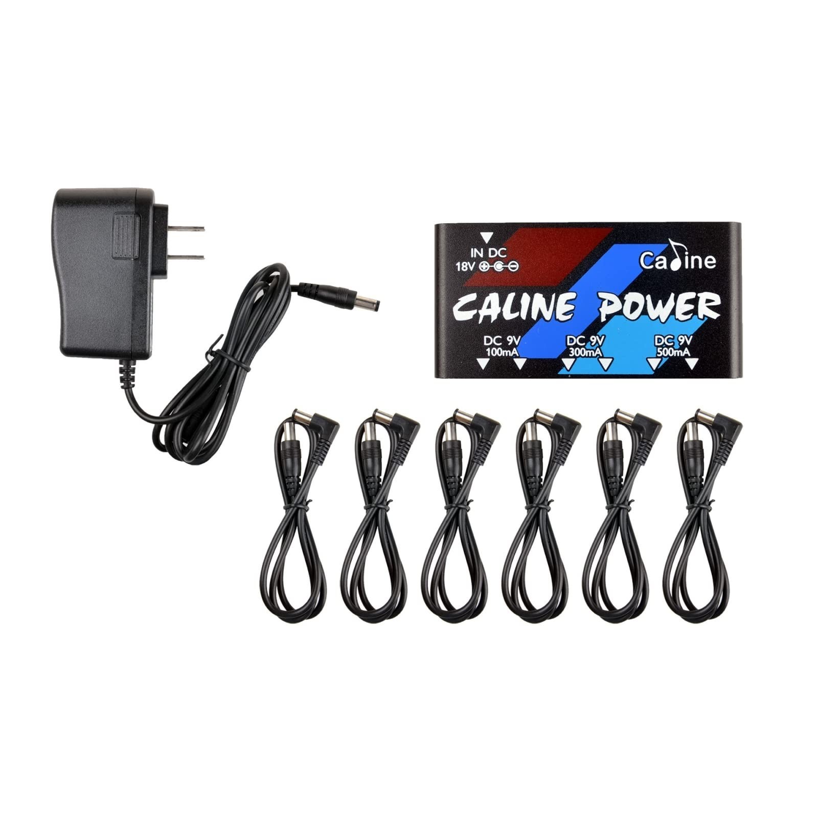 Caline CP-02 Mini Guitar Power Supply 6 DC Outputs for 9V Effect Pedal