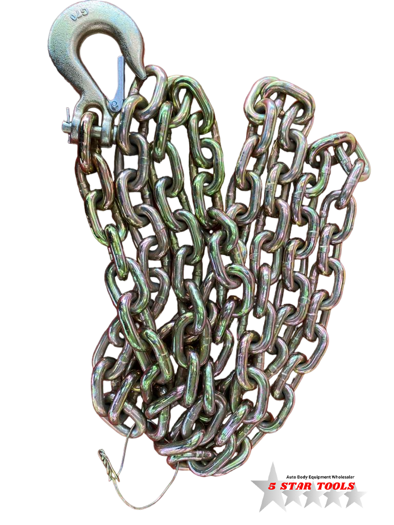 SET#31 AUTO BODY FRAME MACHINE RACK PULL CHAIN 11 FEET LONG SLIP HOOK HEAVY DUTY
