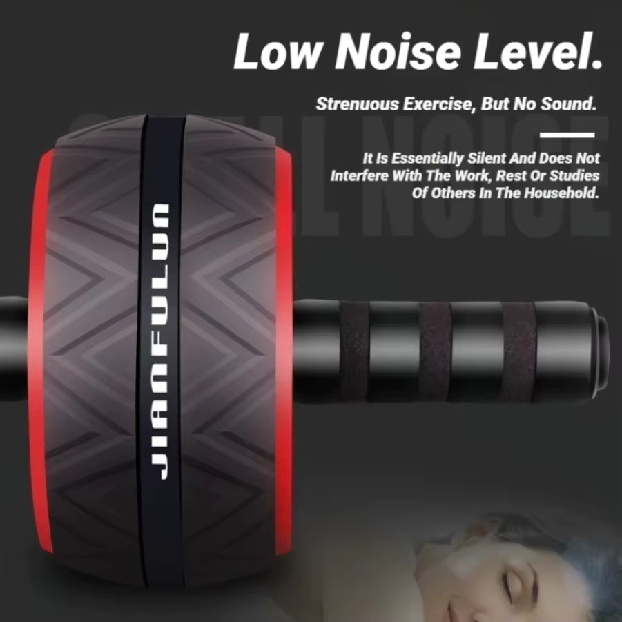 Quiet Abdominal Wheel Roller for Core Workout - Durable Handles, Home Gym