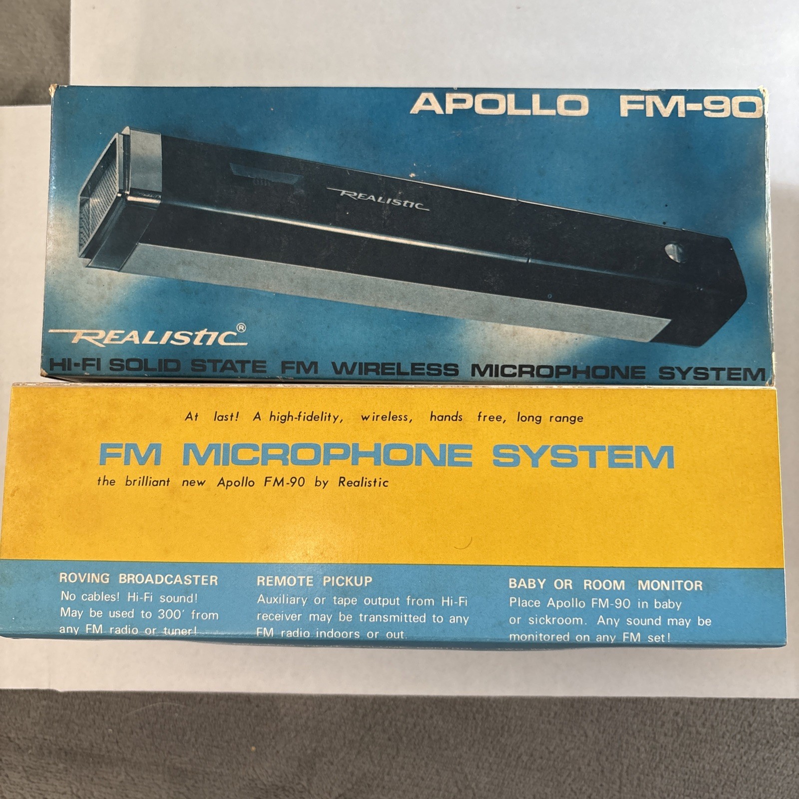 Vintage Realistic Apollo FM-90 FM Wireless Microphone System Japan NOS
