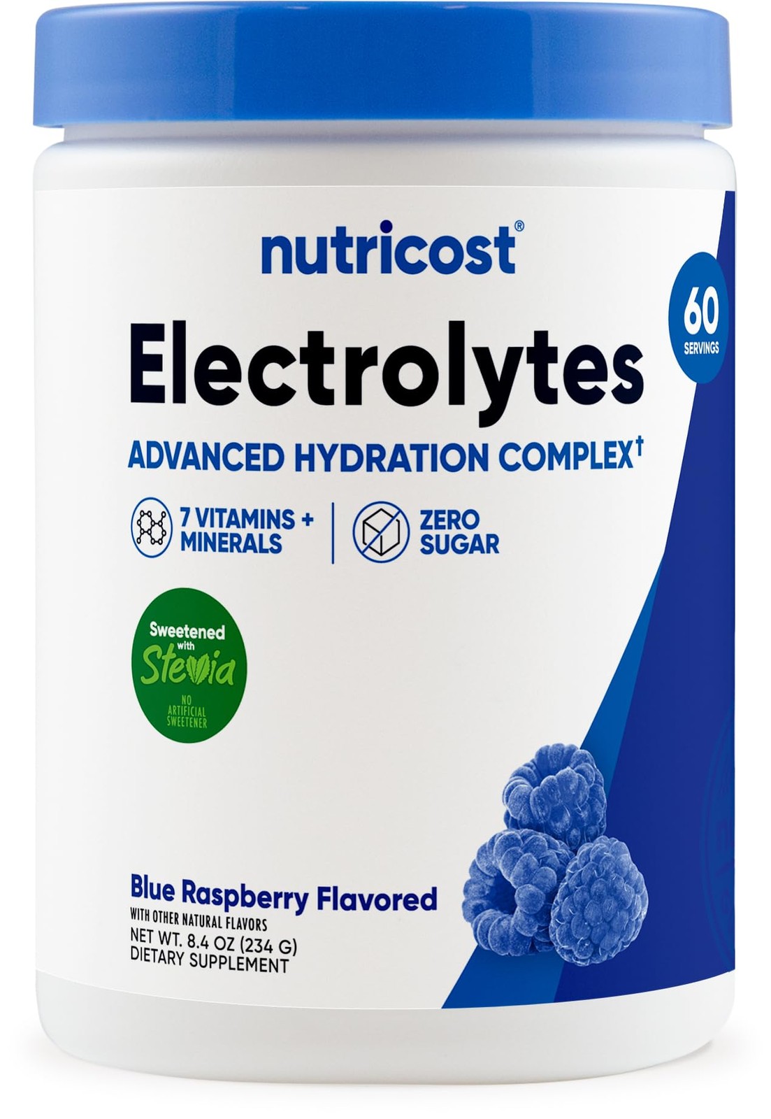 Nutricost Electrolyte Complex Powder, 60 8.4 Ounce (Pack of 1), Multicolor