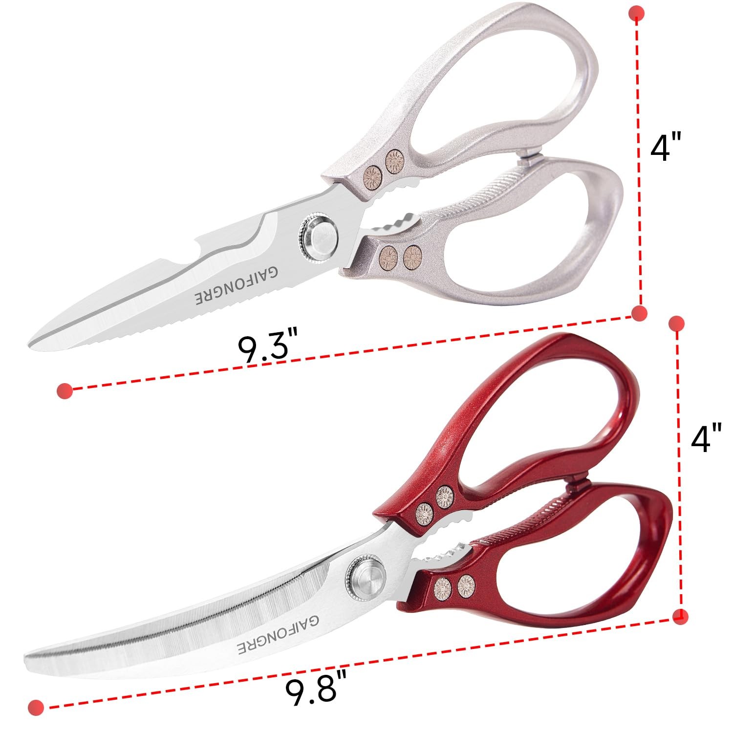 Heavy duty kitchen scissors 2-pack,High Stainless Steel sharp blade,Dishwasher