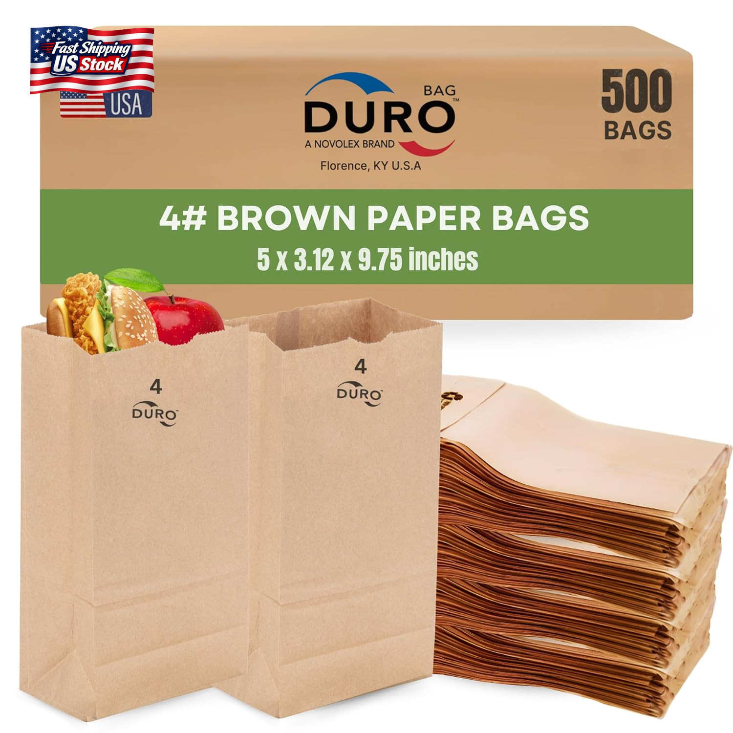 Duro Bag 4# Dubl Life SOS Bag 30# Recycled Kraft FSC (500 Pack)