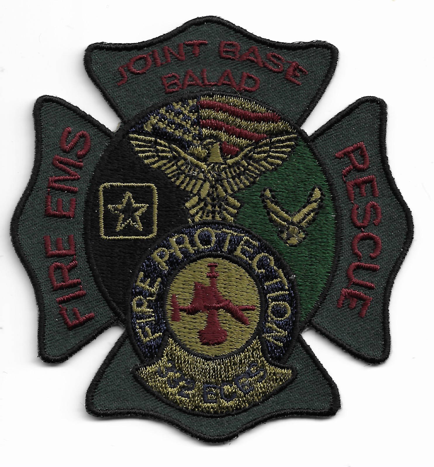 Iraq -Joint Base Balad 332 ECES Fire Dept. Bugle (3.25"x3.5") fire patch
