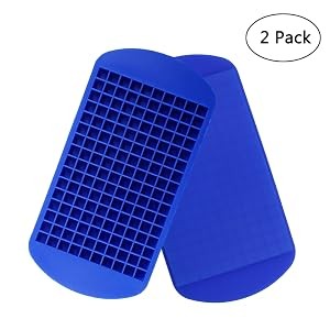 Silicone Mini Ice Cube Trays 2 Pack, 160 Small Ice Cube Molds Easy Release