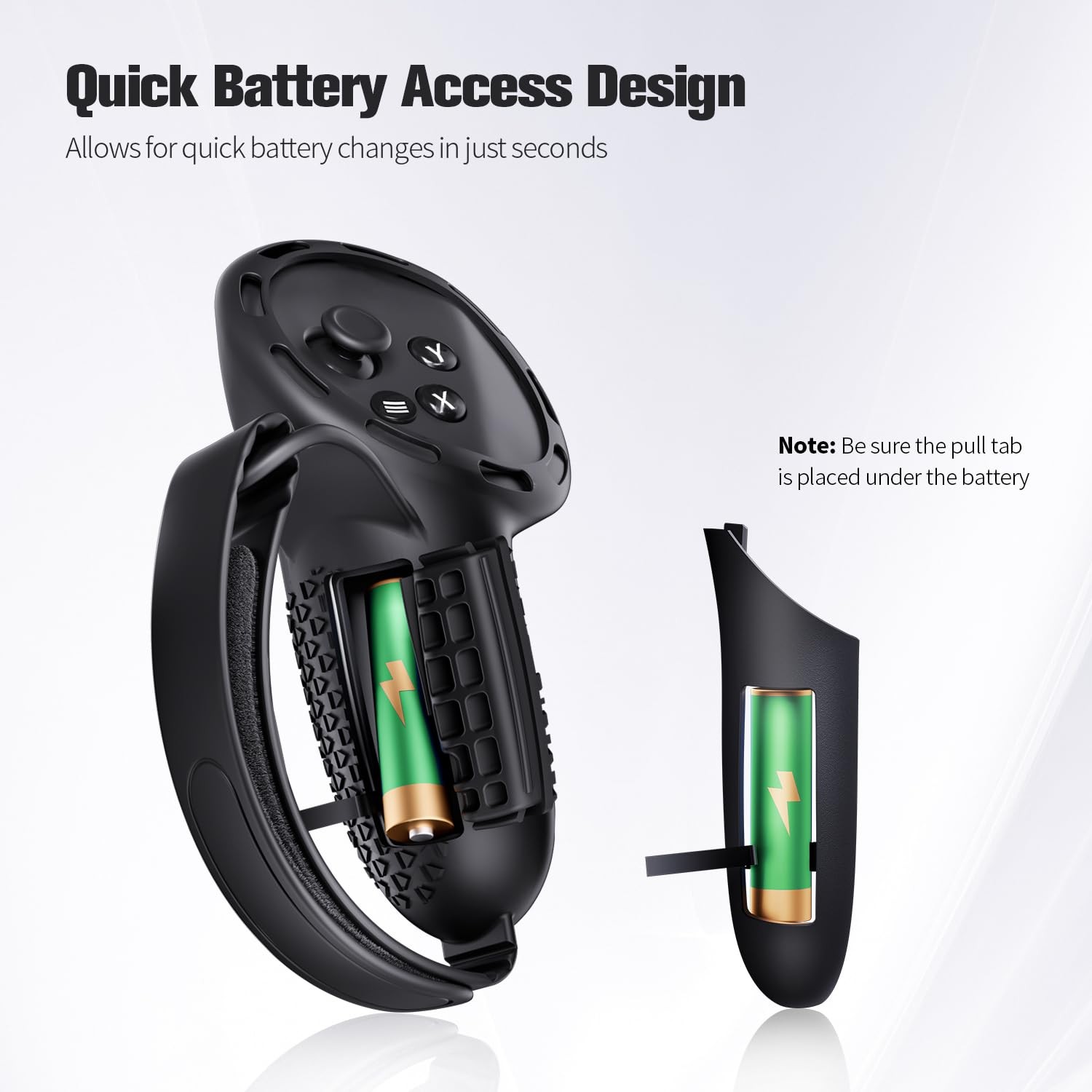 Controller Grips Compatible with Meta Quest 3S/Quest 3, Upgraded All-Silicone...