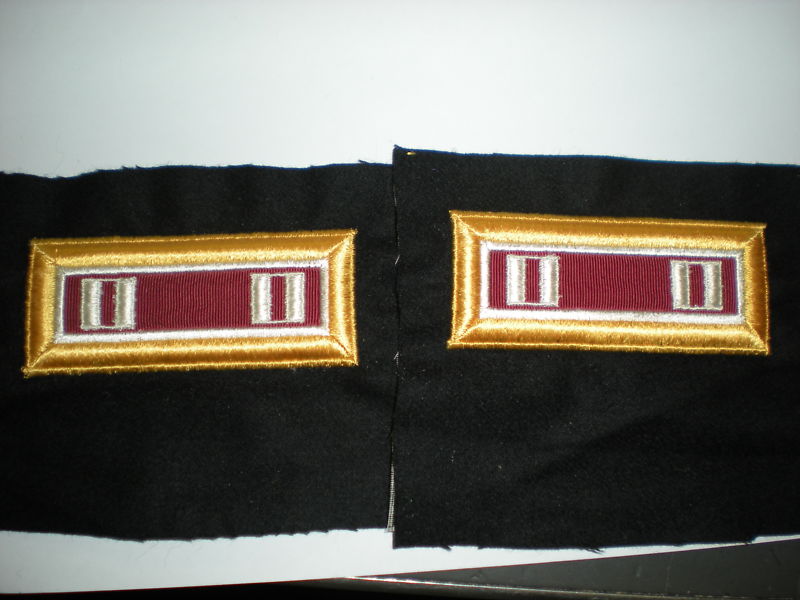 US ARMY DRESS BLUE SERVICE SHOULDER BOARDS - CAPTAIN -TRANSPORT,  NOT MOUNTED