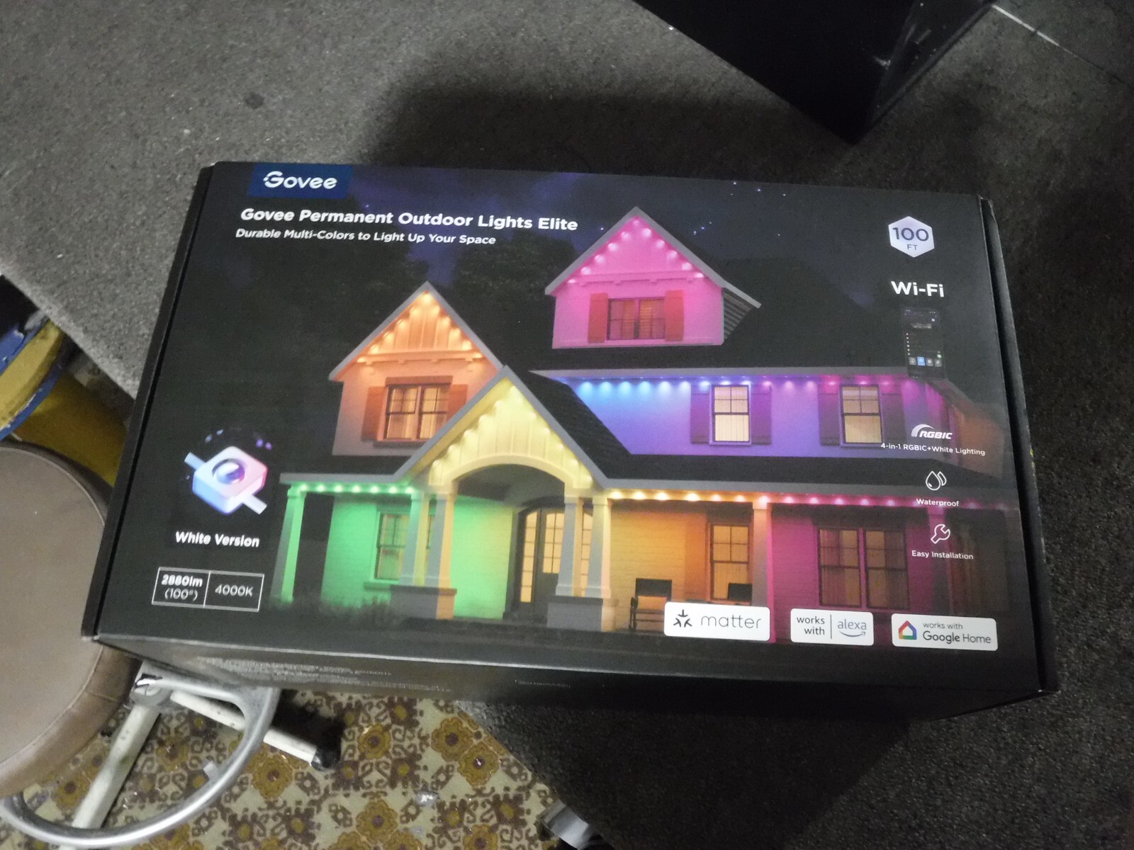 *NEW* Govee Wi-Fi RGBIC Outdoor String Lights, 100ft, H805AA01