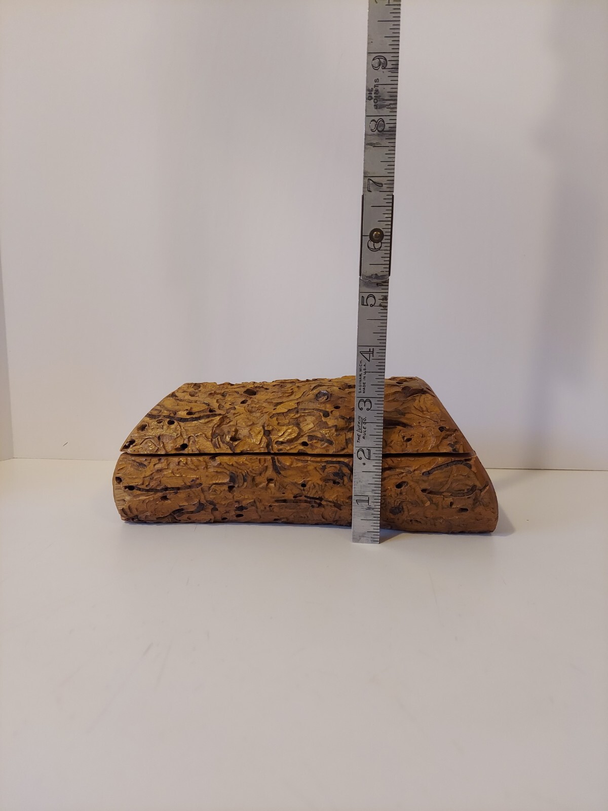 Unique Handmade Wormwood Trinket Box Hinged Lid