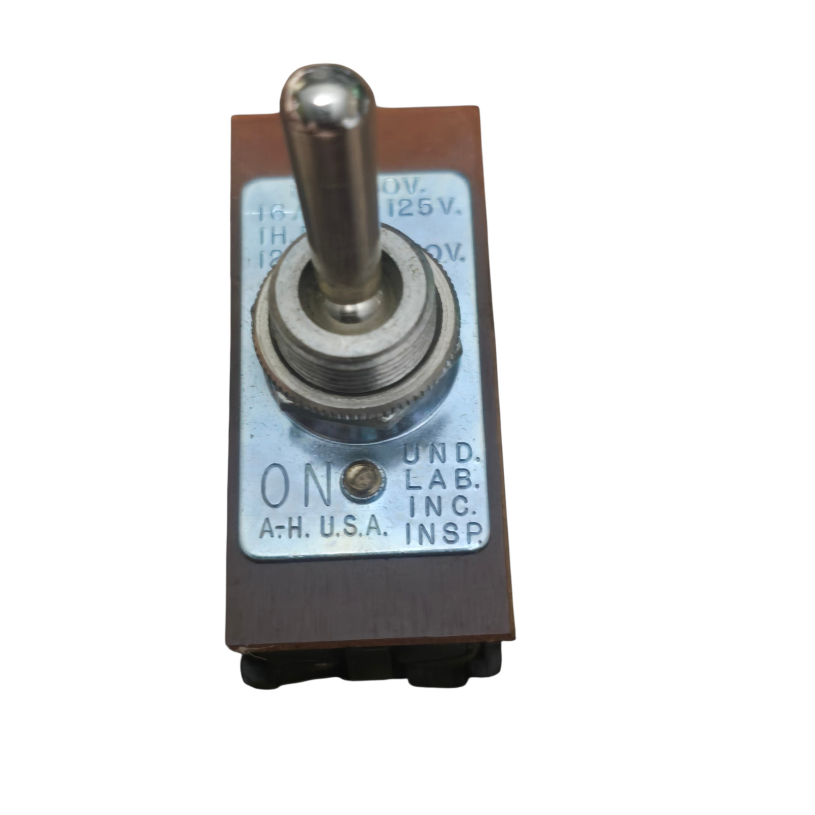 A-H&H 80600-268 On/Off Power Toggle Switch 16A 125V 8A 250V USA Black Industrial