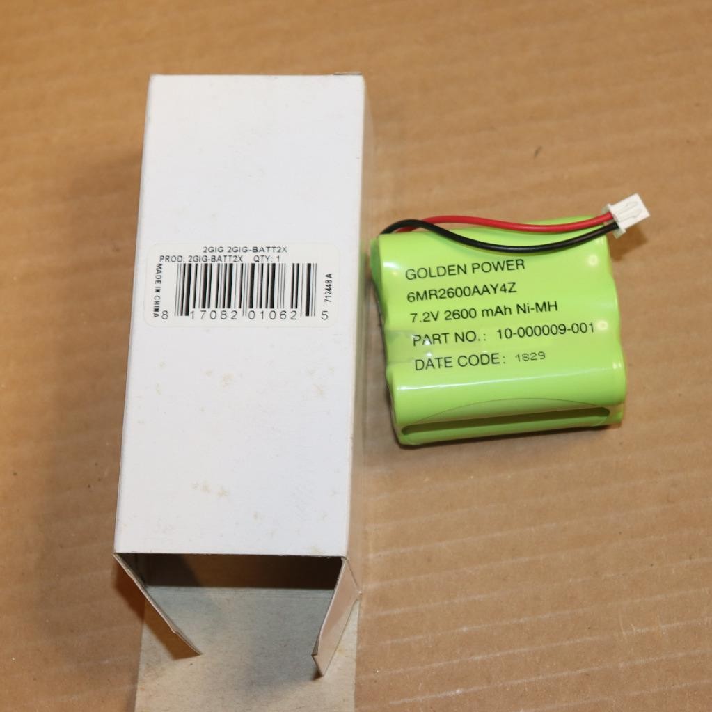 One 6MR2600AAY4Z 2GIG BATT2X GC2 Alarm Panel Replacement Battery Date Code 1829