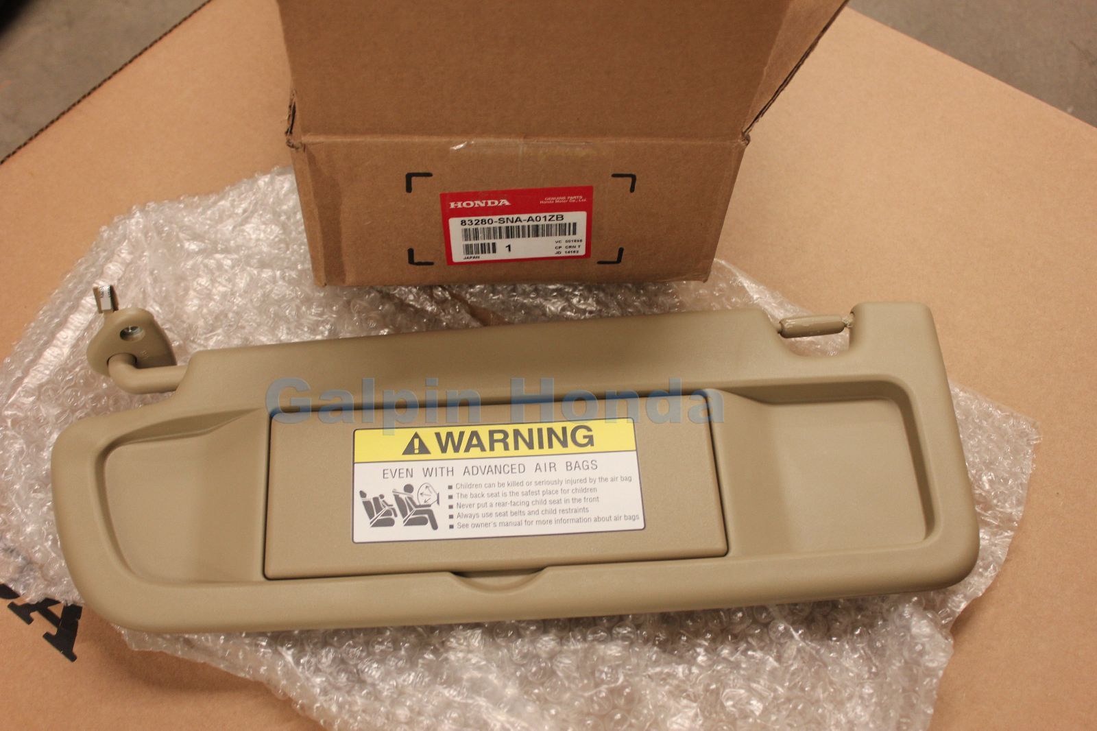 Genuine OEM Honda Civic Driver's Side YR327L Sunvisor 2006-2008  83280-SNA-A01ZB