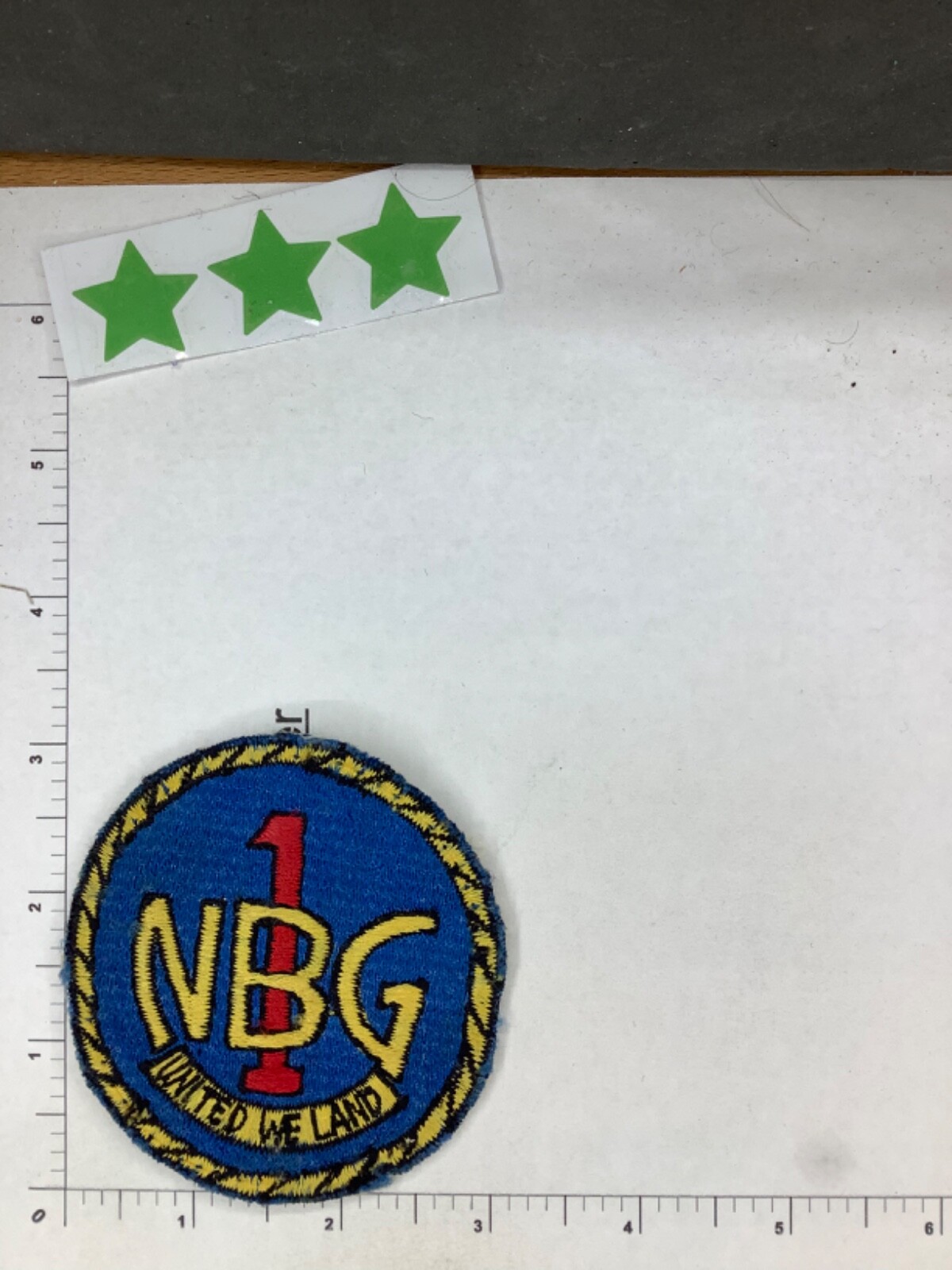 VINTAGE JAPANESE MADE US NAVAL BASE GUAM 1 UNITED WE LAND PATCH