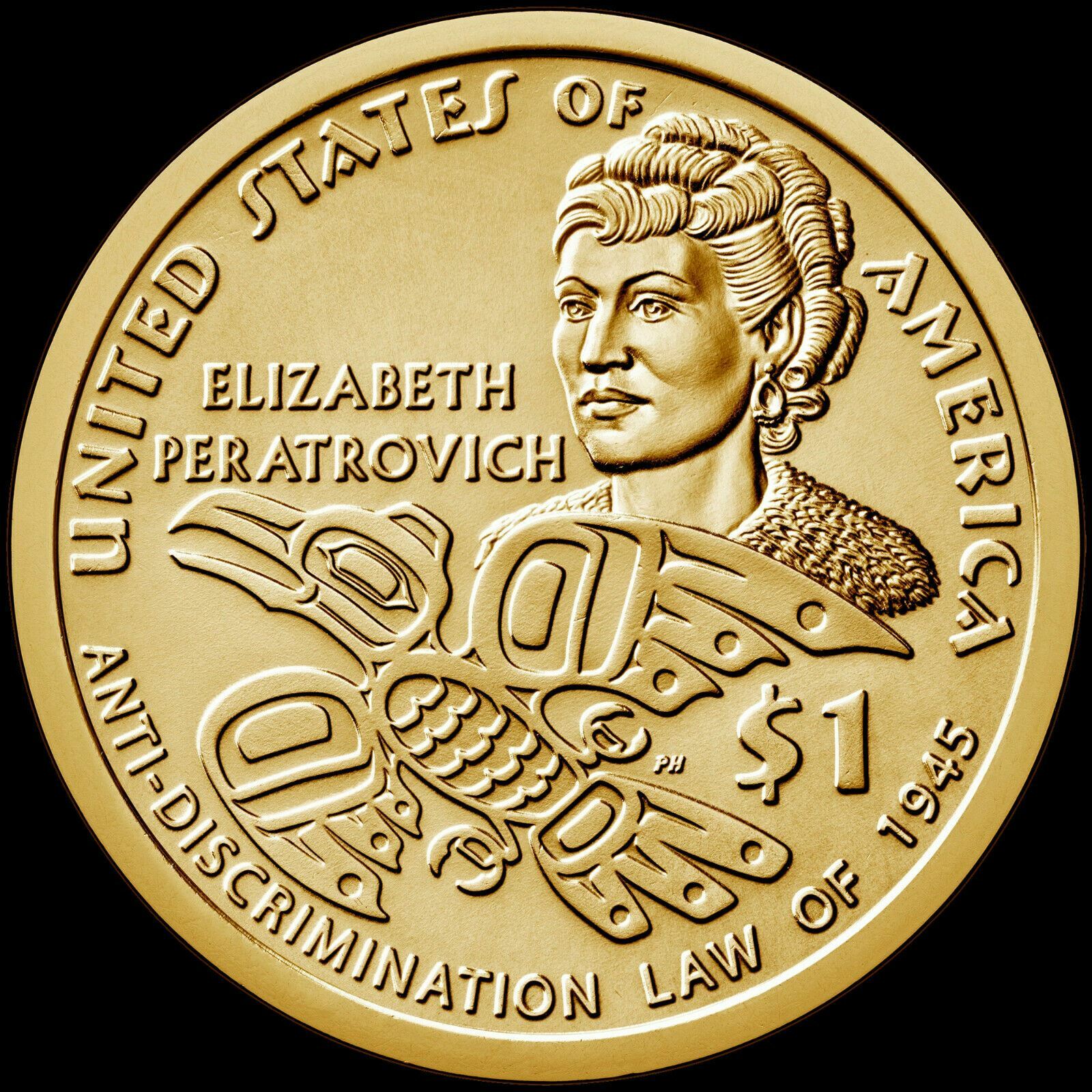 2020 D Sacagawea Native American Dollar US Coin "BU" Elizabeth Peratrovich