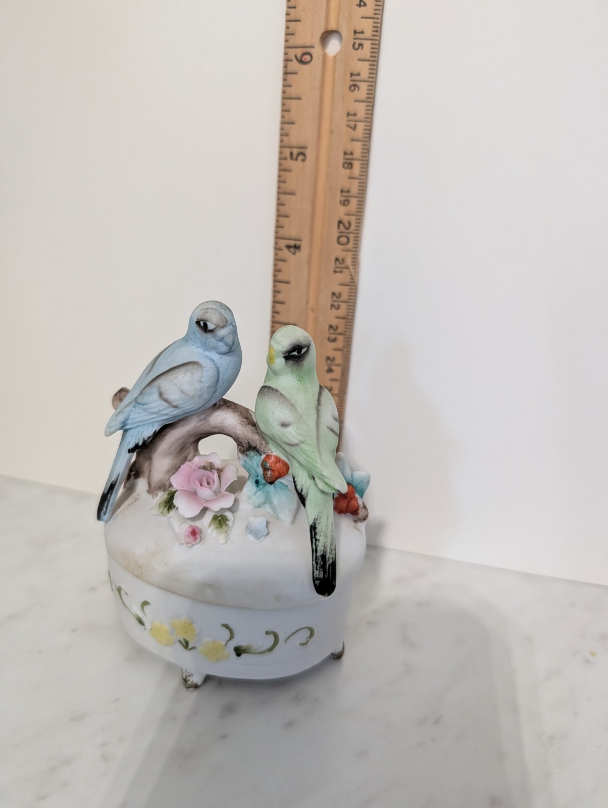 Parrot Pair Two pc Trinket Box