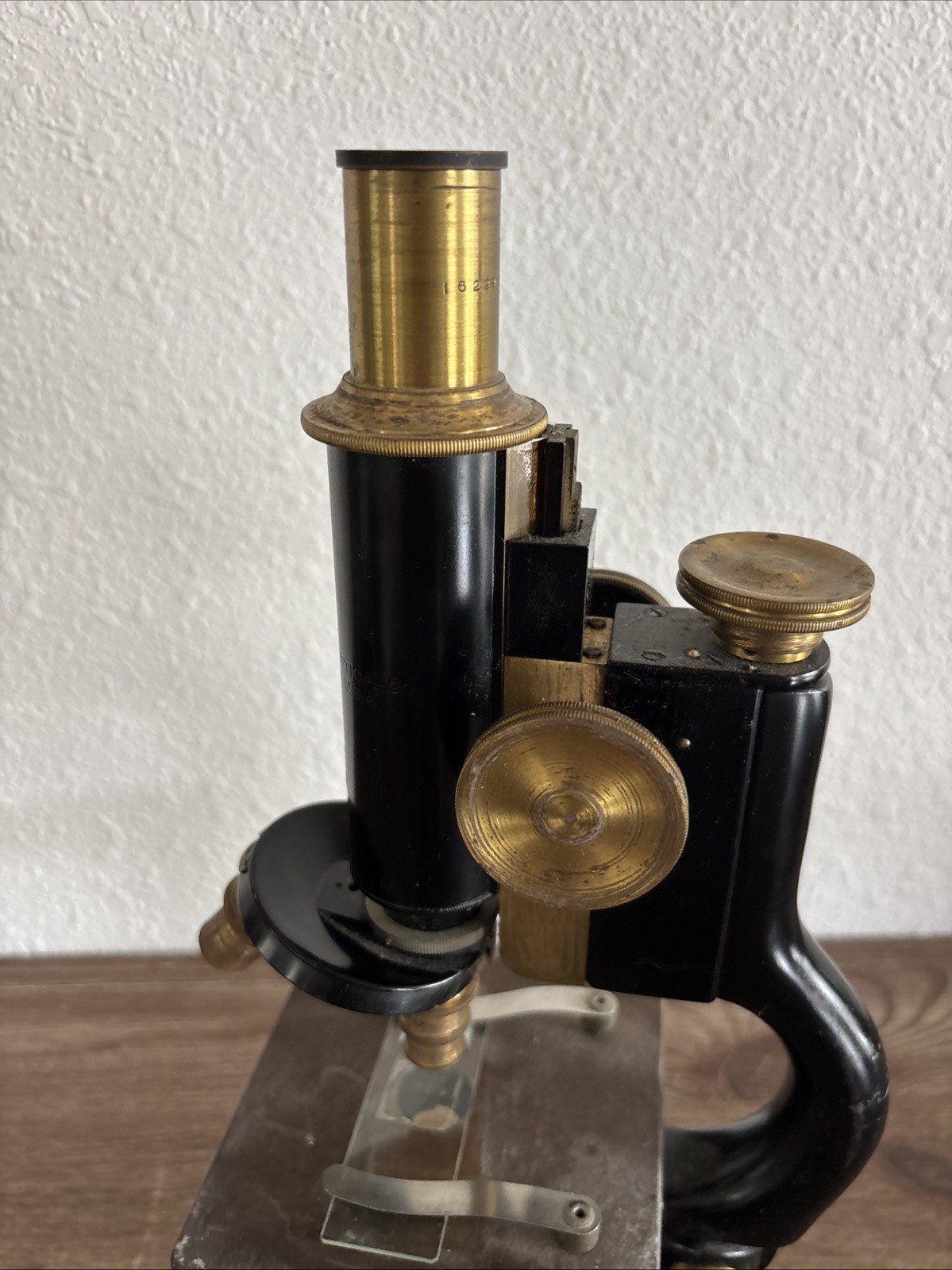 Antique Bausch Lomb Optical Co Compound Microscope Brass