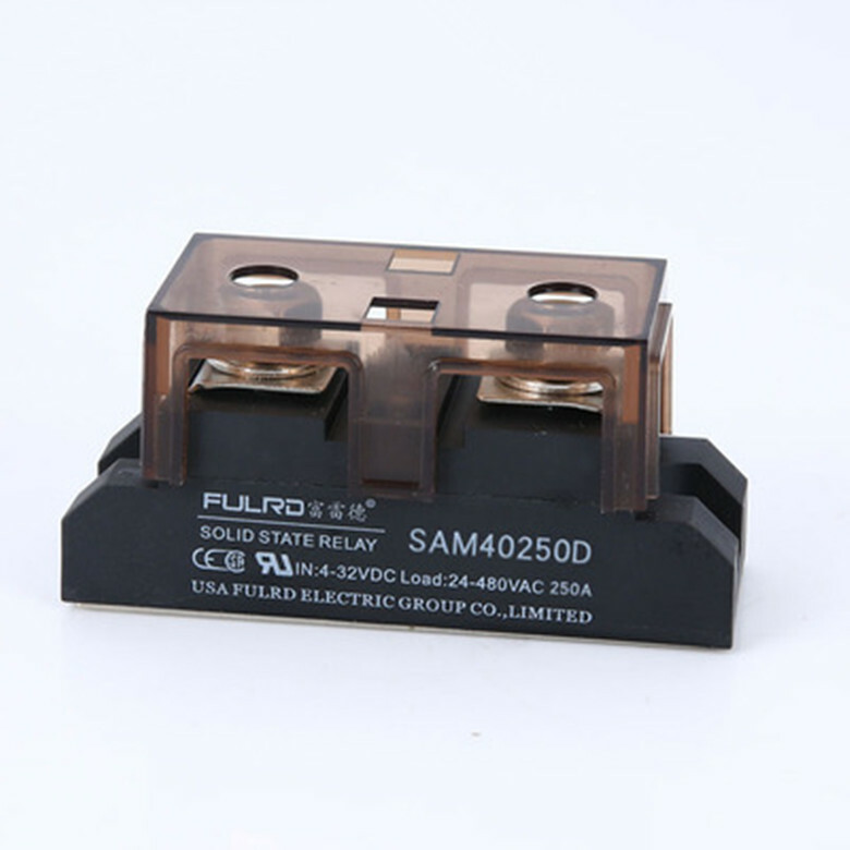 Industrial solid state relay SAM40250D 250A In=4-32VDC Load=24-480VAC