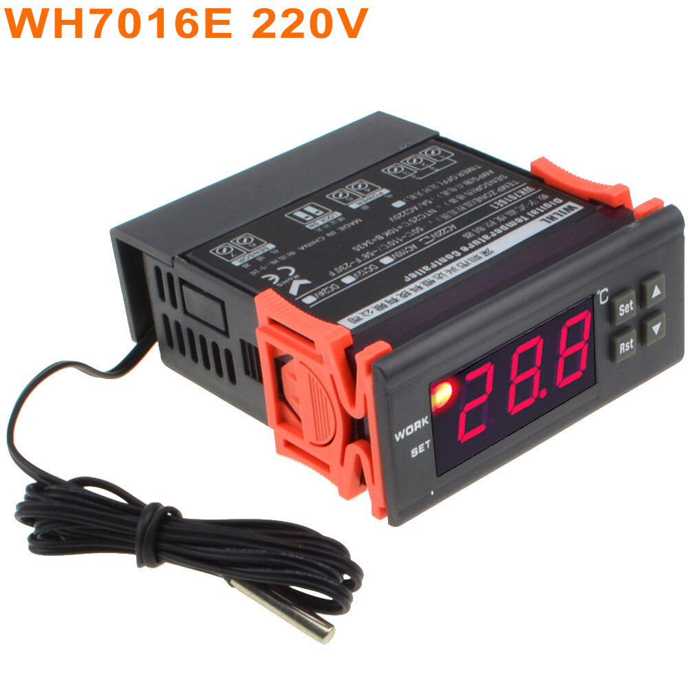 Digital Electronic Temperature Controller Thermostat WH7016E 220V/110V/24V/12V