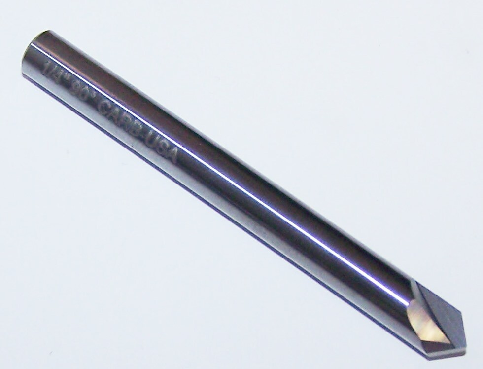 90 DEGREE 1/4" (.250") CARBIDE CHAMFER AND SPOTTING DRILL MONSTER 209-092250