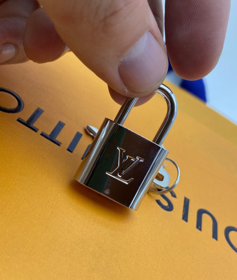 Louis Vuitton PadLock Silver Lock 2 Key Brass Number 315