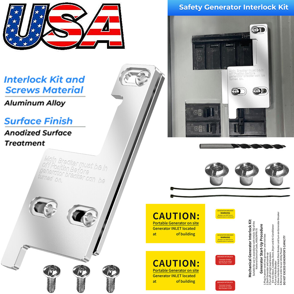 Generator Interlock Kit For GE /Siemens /Murray/ ITE 150 & 200 Amp Panel