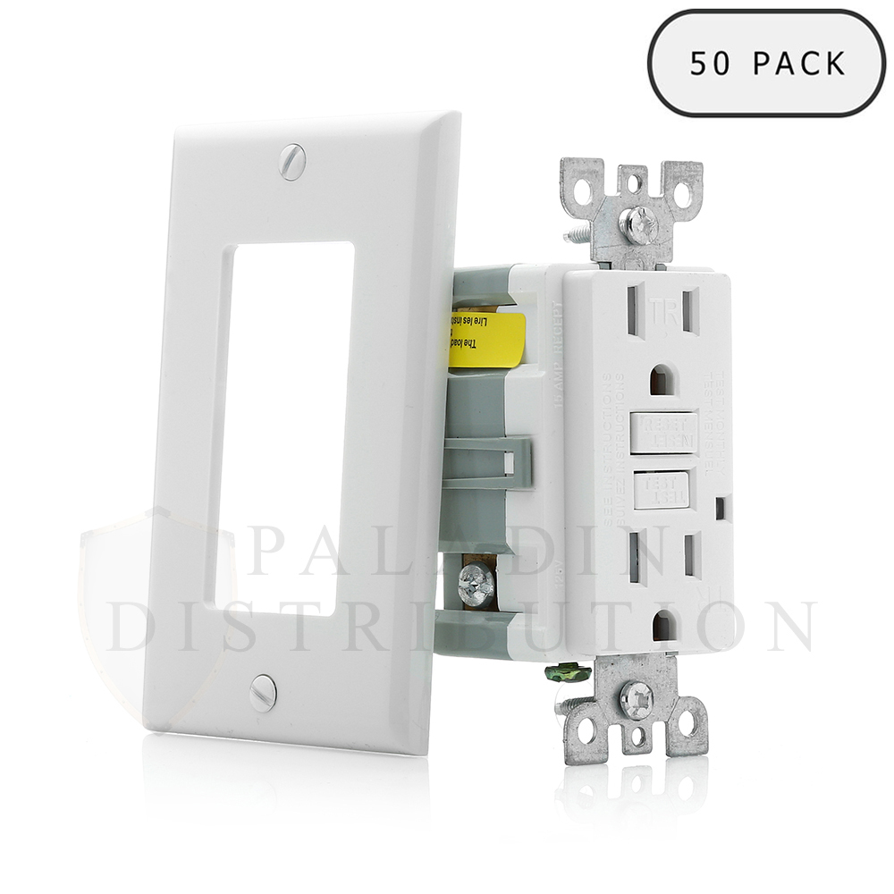 (50 Pack) GFCI Tamper Resistant Safety Outlet Receptacle UL Listed - 15A / 20A