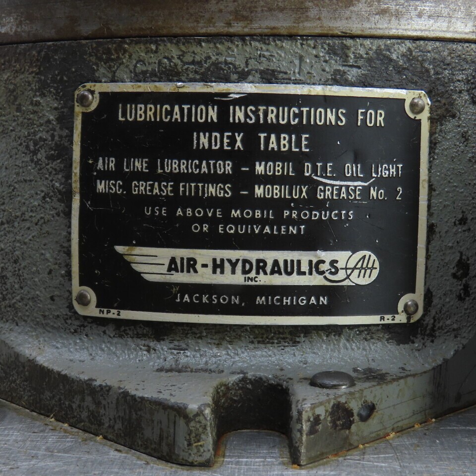 Air Hydraulics 7" Pneumatic Rotary Index Table With Sensor