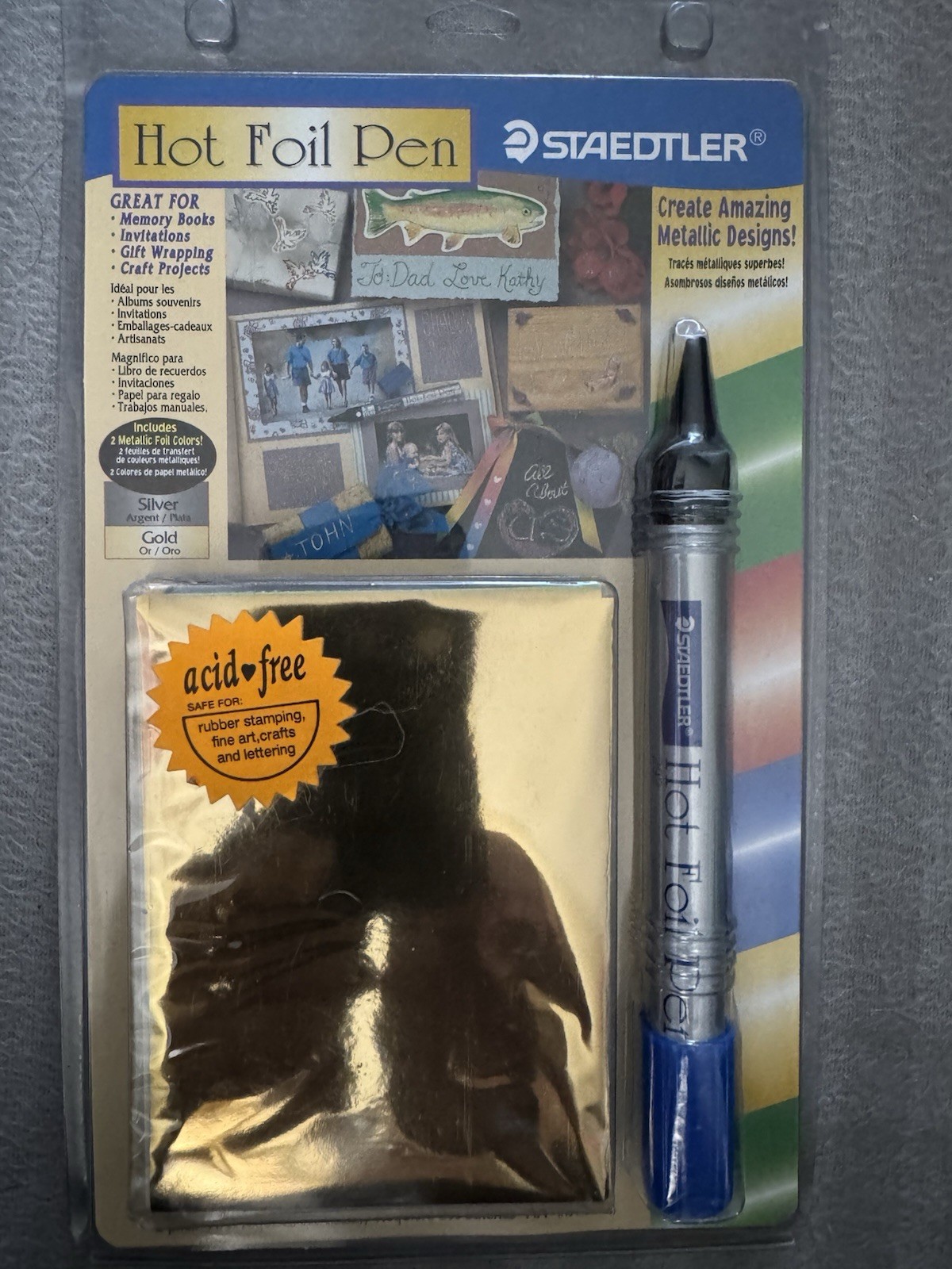 Staedtler Hot Foil Pen - NIP with Gold & Silver Foil Sheets