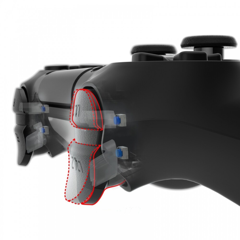 eXtremeRate Shoulder Buttons Bumper Trigger Mouse Click Kit for PS4 Controller