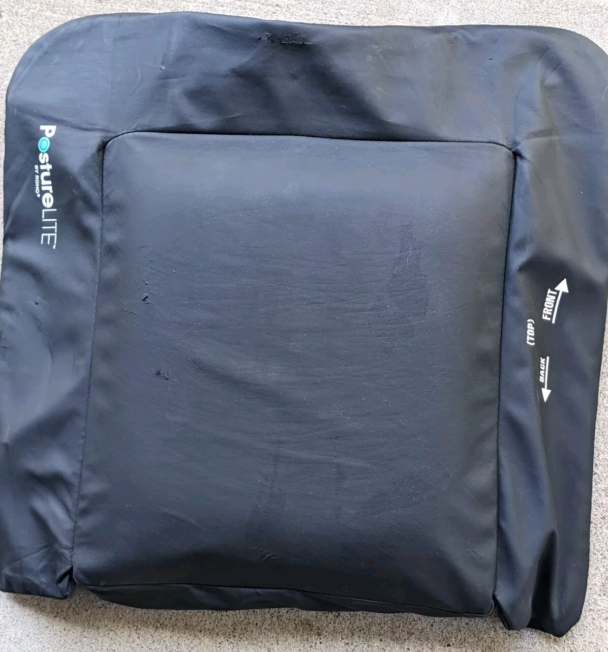 Roho Posture Lite Wheelchair Seat Cushion 16"x18"  Side & Front Overflow Chamber