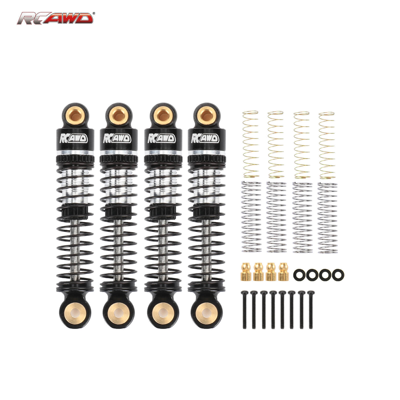 RCAWD 41mm Front Rear Oil Filled Shocks for 1/18 Hobby Plus CR18P Rock Van EVO