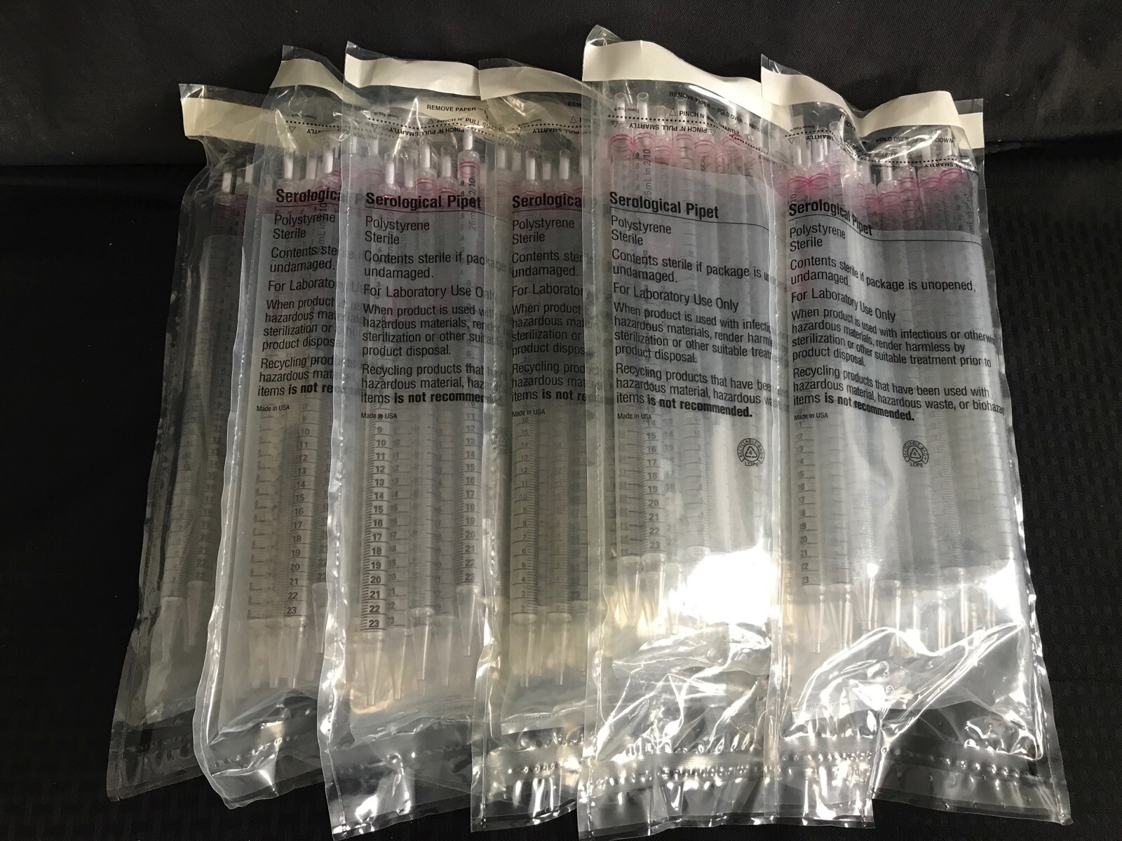 (150) FISHERBRAND 25mL in 2/10 Polystyrene TD Graduated Serological Pipet Plug