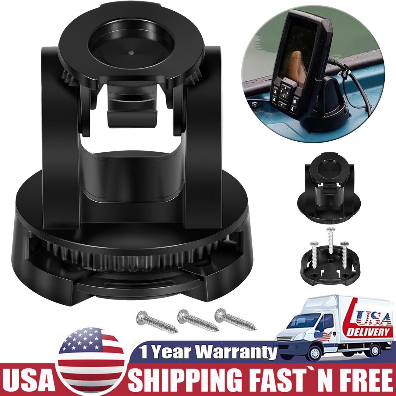 For Garmin Striker Vivid 4cv, Striker Plus 4/4Cv 010-12439-10 Tilt/Swivel Mount